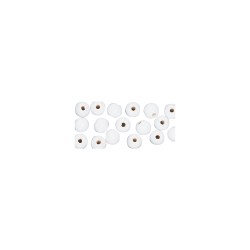 Polished and colored round wooden beads