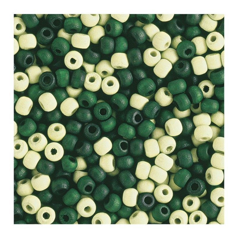 Round matte wooden beads