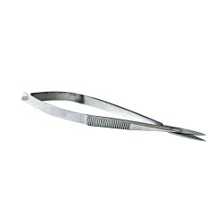 Curved-point scissors or tweezers