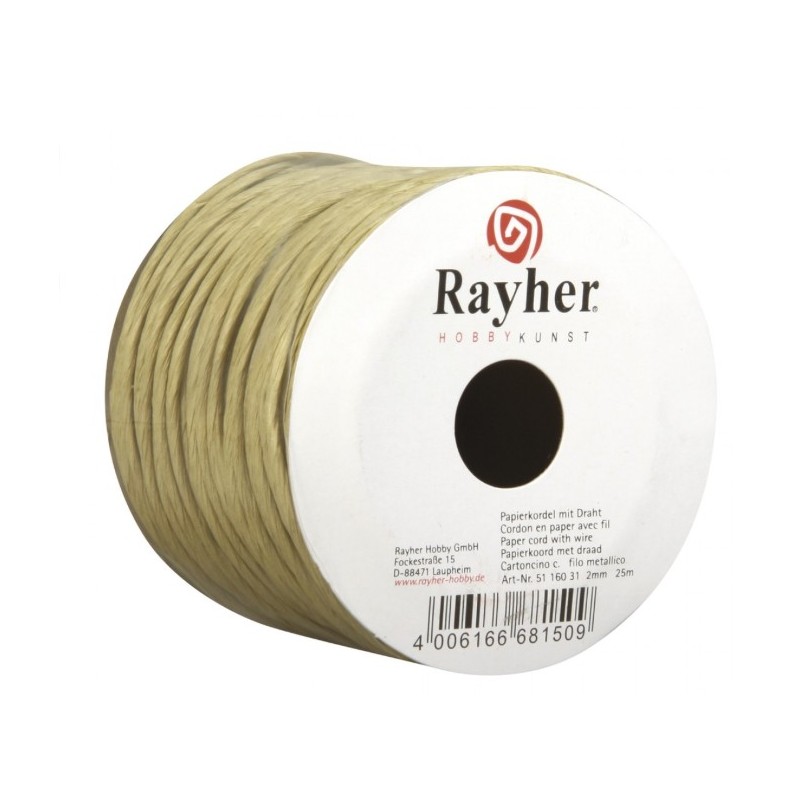Cordon en papier renforcé - 2 mm. rouleau 25 m