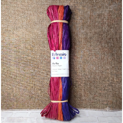 3 cordons de raphia 18mm de couleurs différentes (3X45m) - 50g