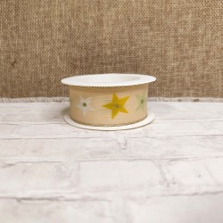 Rayher reinforced "Brocade" ribbon, gold, on a roll